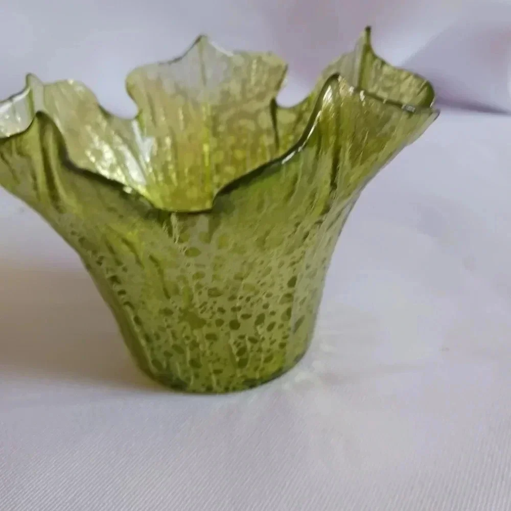 Green tea light holder set of 4